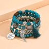 Set 4 bratari unisex Stone Turquoise-AB213T