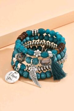 Set 4 bratari unisex Stone Turquoise-AB213T